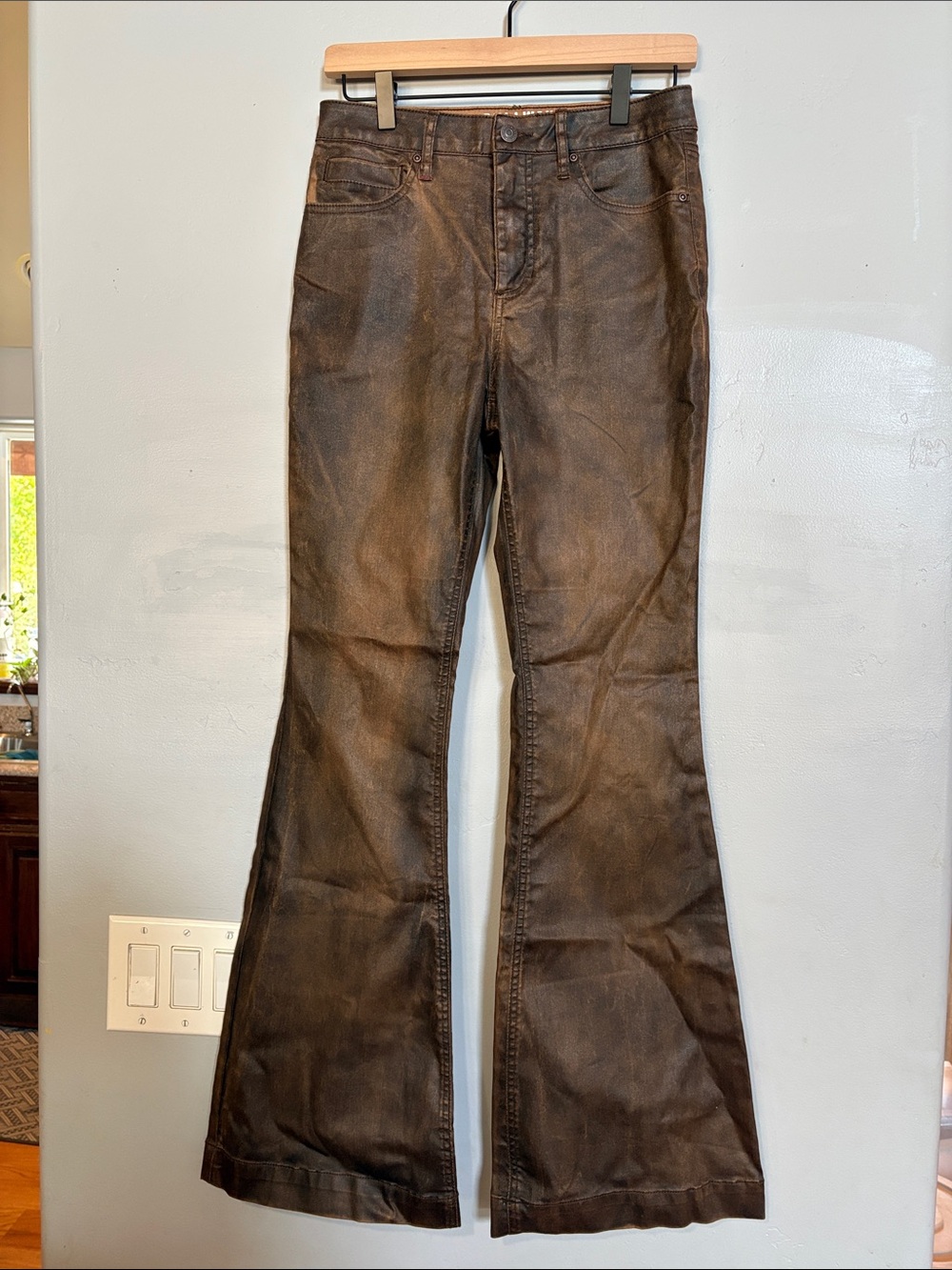 Idyllwind Miranda Lambert Size 6 Brown Coated Flare Jeans Western Cowgirl
